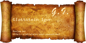 Glattstein Igor névjegykártya
